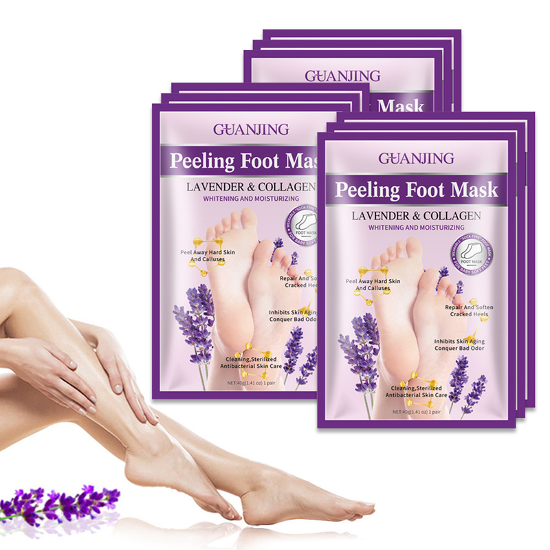Lavanda per GuanJing, maschera idratante per i piedi e pedicure per rimuovere la pelle morta._voghion.com