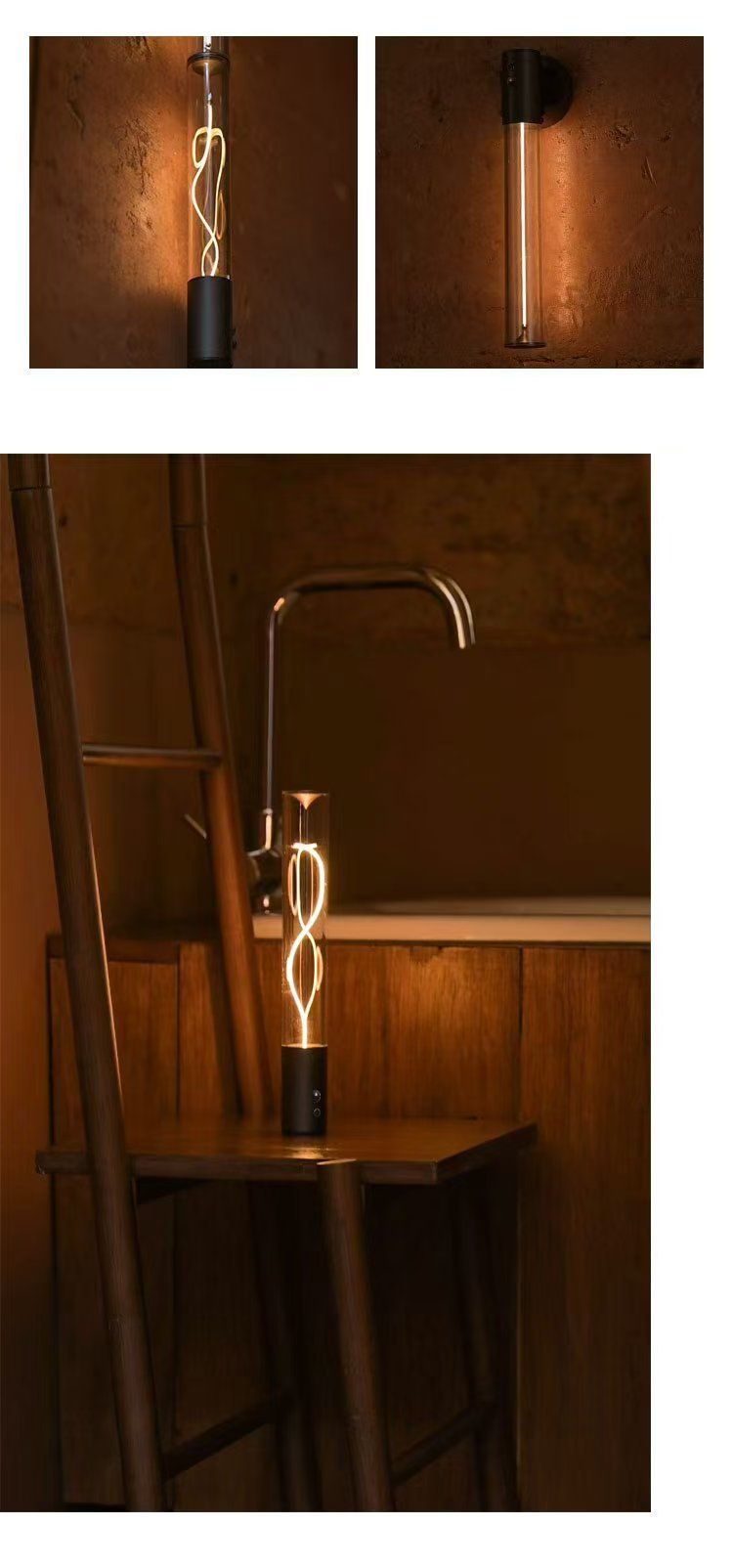 Lampada da comodino ricaricabile con sensore di movimento e luce ambientale Augelight wireless per camera da letto e notte_voghion.com