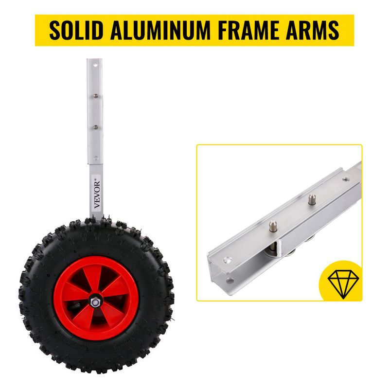 VEVOR Boat Launching Wheels, 12" Boat Transom Launching Wheel, 600 LBS Loading Capacity Inflatable Boat Launch Wheels, Aluminium Alloy Transom Launchi_voghion.com