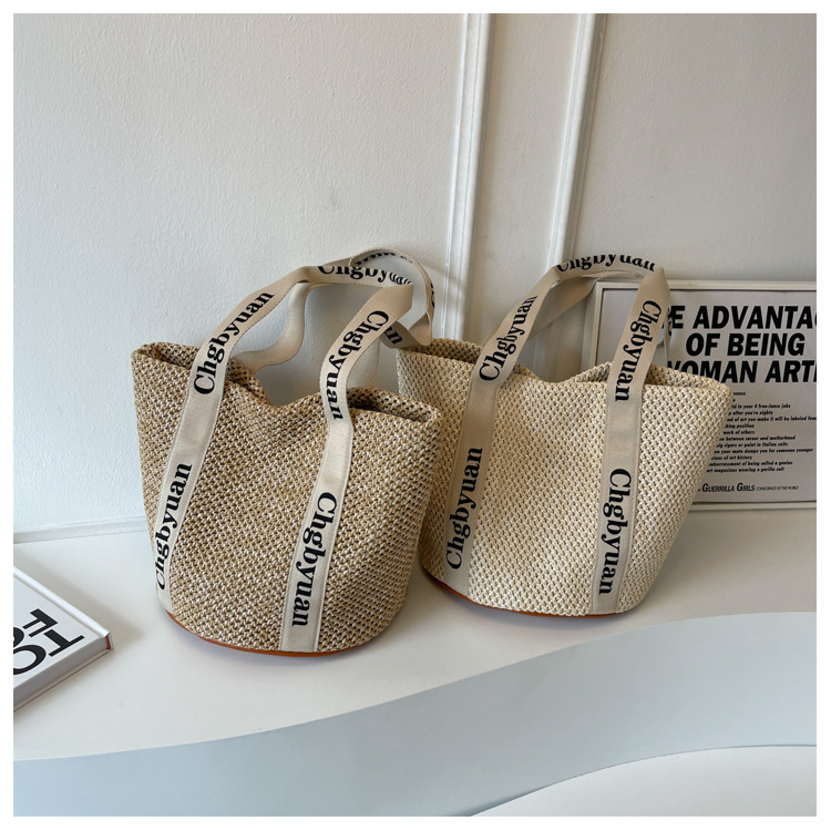 Borsa a tracolla alla moda da donna, borsa a secchiello per le vacanze di grande capacità_voghion.com