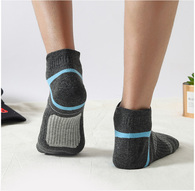 New Cotton Sweat-absorbing, Odor-proof, Breathable, Shallow Mouthed Short Tube Men's Socks, Autumn And Winter Running,_voghion.com