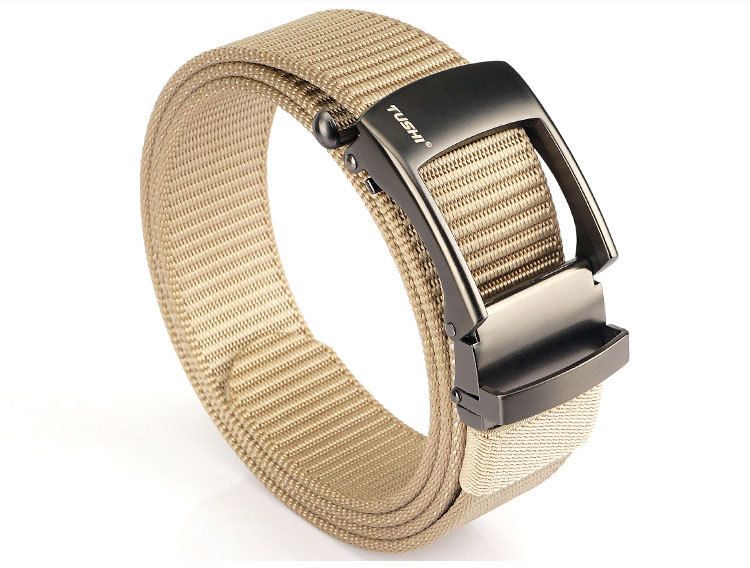 Neuer Herrengürtel mit automatischer Schnalle aus gewebtem Nylon für den Außenbereich, lässig, vielseitig, verdickt, für die Arbeit_voghion.com