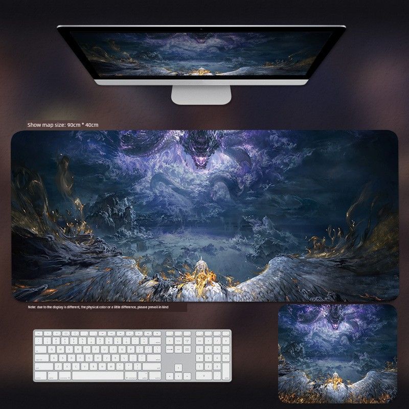 Yongqiu Seamless Mouse Extra Large Thickened E-Sports Game Computer Keyboard Pad Naraka Secondary Dimension Desktop Mat_voghion.com