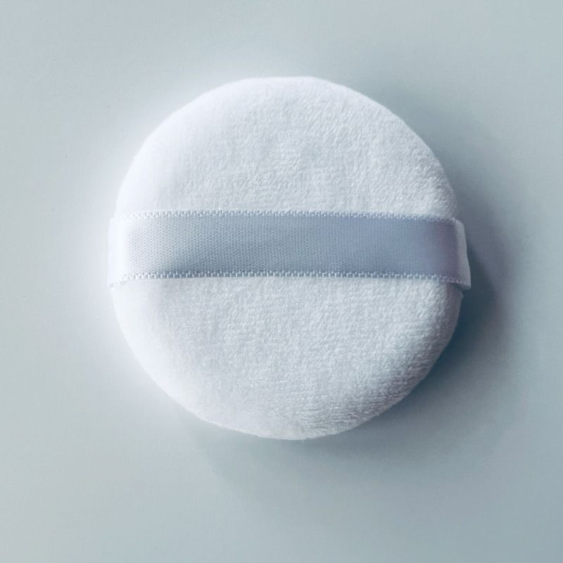 Super Soft Crystal Velvet Black Short Hair Cushion Sponge Small Round Dry Setting Loose Powder Puff_voghion.com