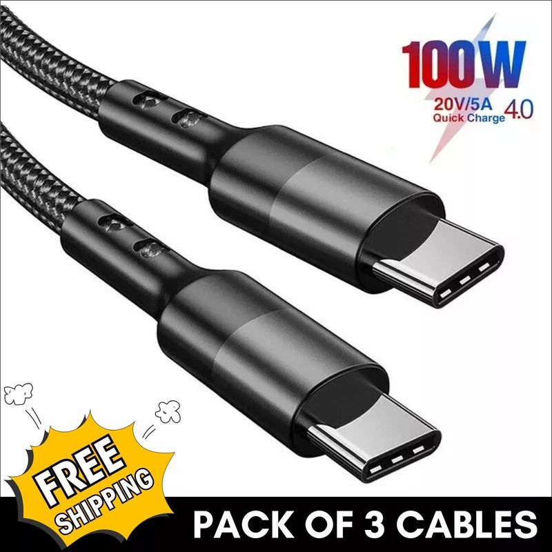 Type C To Type C Fast Charger Cable 3A For Samsung Mobile Phone Lead USB C Cable_voghion.com