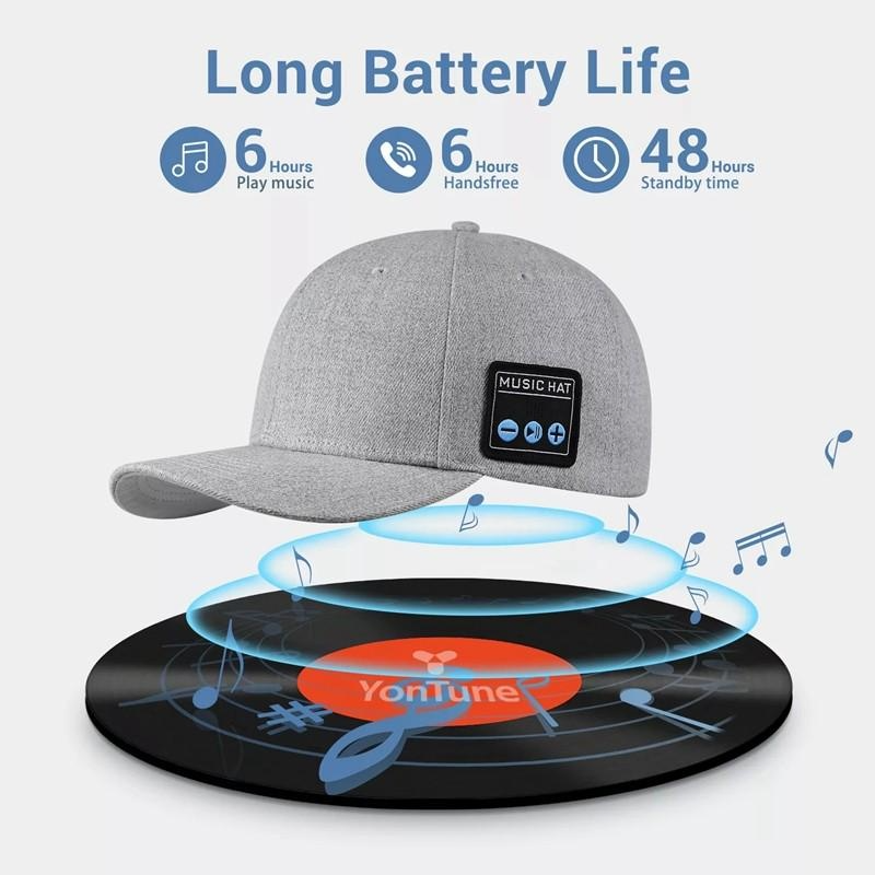 Vanjske bežične slušalice, šešir, bejzbol s kapom, glazbeni zvučnik, Bluetooth mikrofon, handsfree slušalice za trčanje_voghion.com