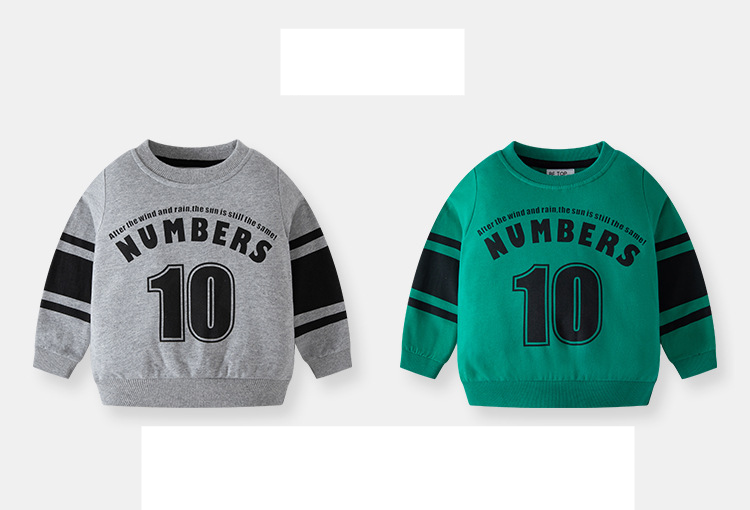 Sudadera con capucha para bebé de otoño/invierno con dibujos animados para niños, jersey de algodón con alfabeto para niño_voghion.com