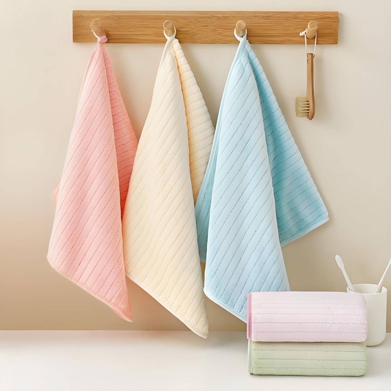 Antibacterial Coral Fleece Face Towel Ultra Soft Absorbent For Adults Kids_voghion.com