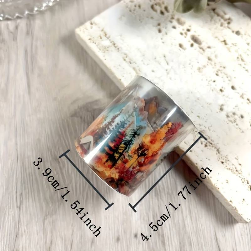 6 rouleaux de ruban adhésif en papier, motifs paysage et montagne, pour scrapbooking, autocollants imperméables en PET_voghion.com