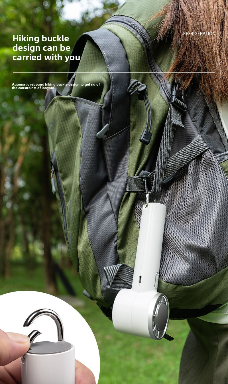 Semiconductor Cooling Handheld Fan - USB Rechargeable 5000mAh Battery 3-in-1 Cooling/Blowing/Face Mist Clip-on Design For Outdoor/Sports_voghion.com