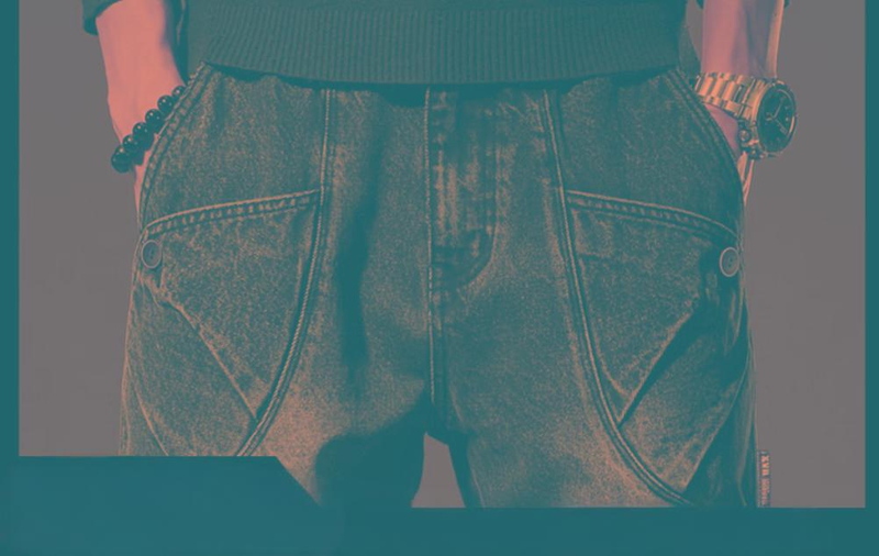 Abbigliamento da uomo Jeans jogger affusolati slim fit da uomo - Pantaloni in denim elasticizzato per abbigliamento casual da strada, elastico in vita in stile coreano (grigio scuro/blu)_voghion.com