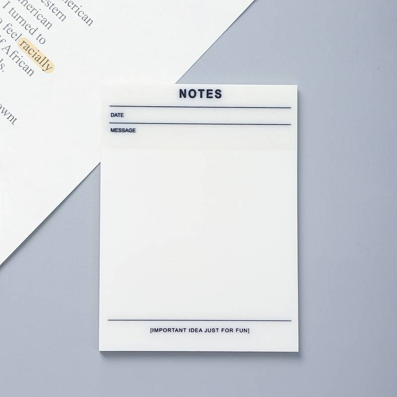 Transparente Haftnotizen – wasserfeste, wiederverwendbare, nicht beschädigende Rasterregister für Bücher, Büro und Arbeitszimmer (50 Blatt/Packung, mehrere Farben)_voghion.com