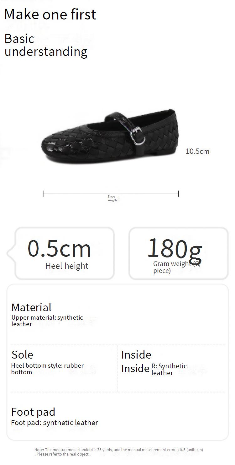 Cameido Mary Jane-Schuhe mit gewebtem Knöchelriemen, Herbst 2025, weiche Sohle und weiches Obermaterial, flache, flache Einzelschuhe, Ballettschuhe_voghion.com