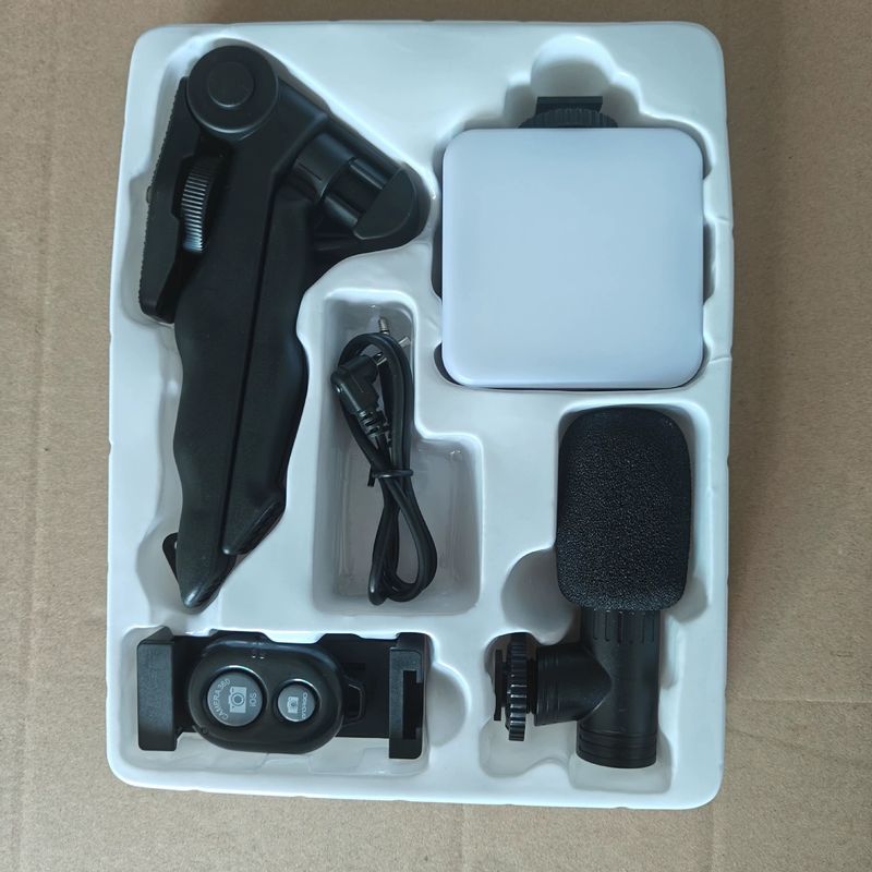 Fill Light, Microphone, Selfie Stick Set, 5-in-1 Portable Mobile Phone Tripod, Suitable For Live Streaming, Vlog, Outdoor Activities, Interviews_voghion.com