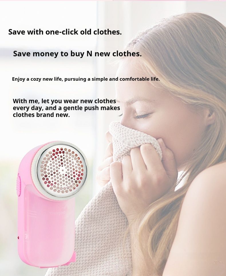USB Fabric Shaver – Electric Lint Remover For Clothes & Sweaters | Compact ABS Shaver With LED Light (Plug-in, Pink/Green)_voghion.com