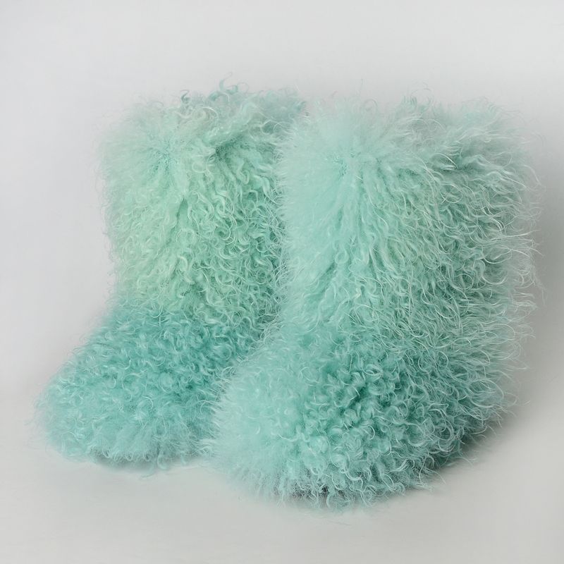 Winterstiefel, Damen-Winterstiefel bis zur Wade, Fell-Schneestiefel, grenzüberschreitend aus Europa und Amerika_voghion.com