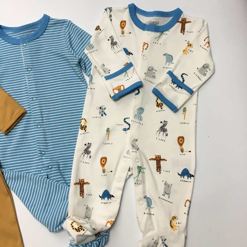 Baby-Overall, Krabbelkleidung, lange Bedeckung, Hände und Füße, Strampler für Jungen und Mädchen, Baby, vier Jahreszeiten, Pyjama aus Baumwolle, dreiteilig_voghion.com
