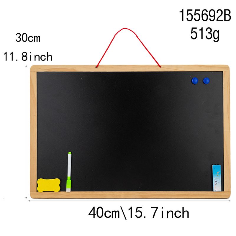 Pizarra pequeña de madera con leche, té, cafetería, escritura, pintura, mensaje colgante, tablero magnético en blanco y negro, decoración del hogar, tablero de dibujo_voghion.com