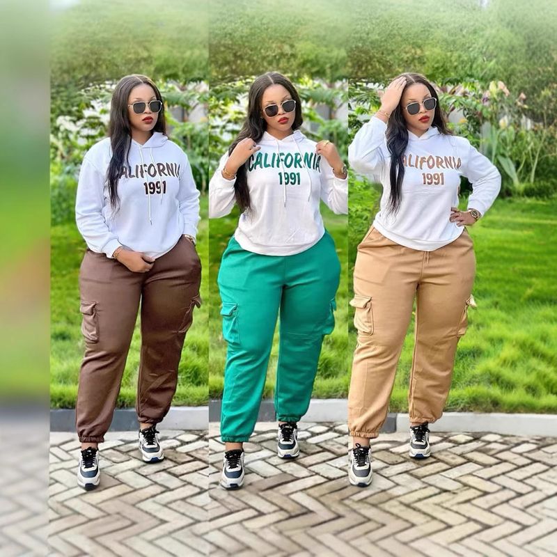 Felpa con cappuccio e cappuccio larga alla moda casual da donna con spedizione gratuita_voghion.com