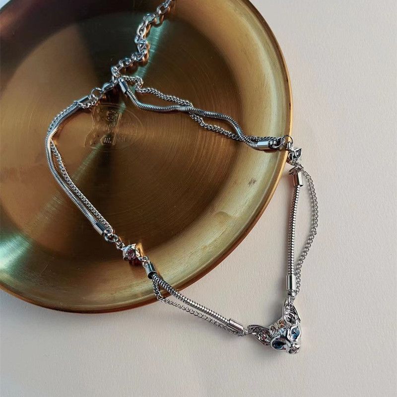 Hot salg Leter leker Choker Jenshin halskjede Genshin Impact fashion, søt kult, mørkt kattehode, dobbeltlags kjede, uvanlig_voghion.com