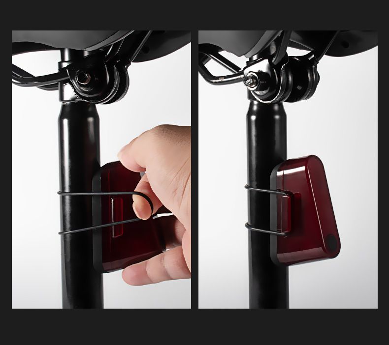 SpoLite Mountain Road Bike Nachtfahrt LED Blinklicht USB-Lade Sicherheitswarnung Außenrücklicht_voghion.com
