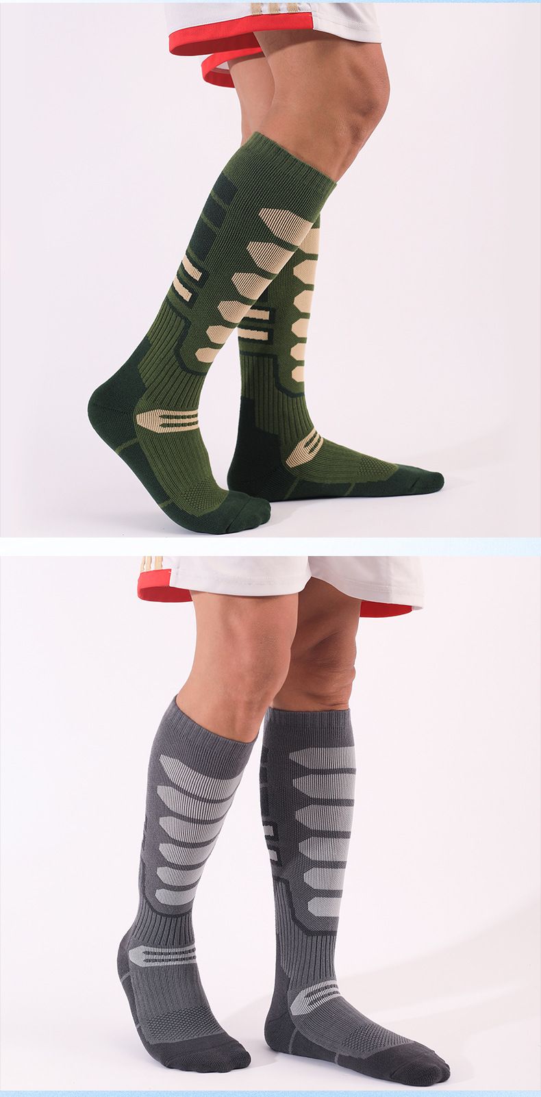 Professionele lange sportschoenen voor heren, warme hoge winterkousen voor dames, verdikte skisokken met handdoekbodem voor buiten_voghion.com