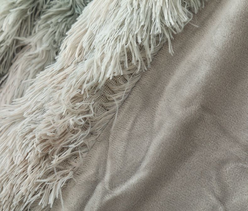 Coperta di peluche per divano, morbida, calda, confortevole, in pelliccia sintetica, per divano e letto, doppia faccia._voghion.com