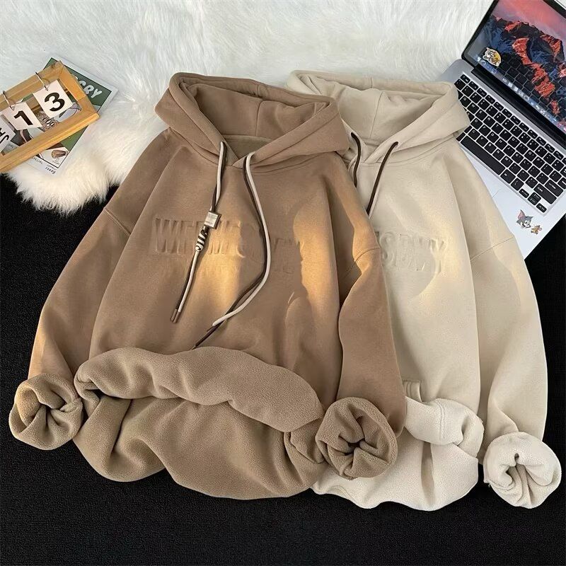 Felpa in stile americano Shanshao Apparel per uomo e donna, nuovo outfit di coppia alla moda per autunno e inverno, con cappuccio._voghion.com