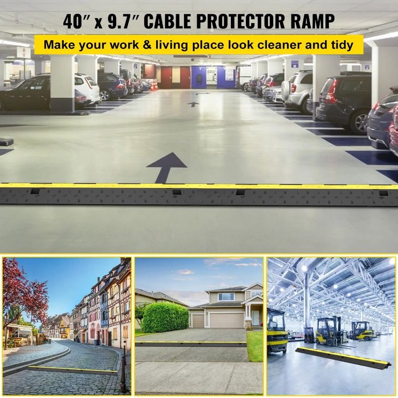 4 Speed Hump Capacity Ramp Protector 2 Rubber 11000 Packs Channels LBS Modular Protective Wir Load Speed Bump Bump Rated Cable_voghion.com