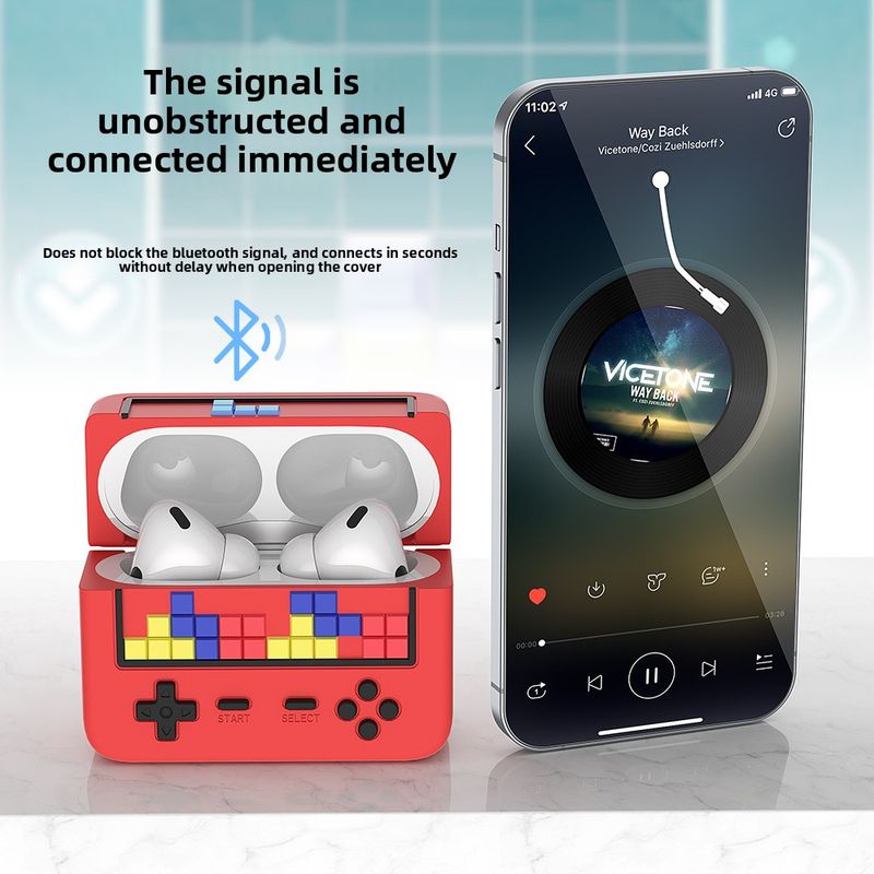 Anwendbar Apple AirPodspro2 Schutzhülle Retro Creative Pro Kopfhörerhülle der zweiten Generation Flüssigsilikon-Softcase_voghion.com