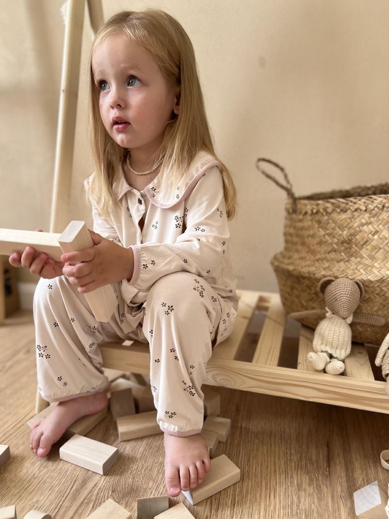 Pijamas para niños de estilo coreano Minicowmother, ropa de otoño e invierno para el hogar, ropa antibacteriana con aire acondicionado para bebés, traje para niños_voghion.com