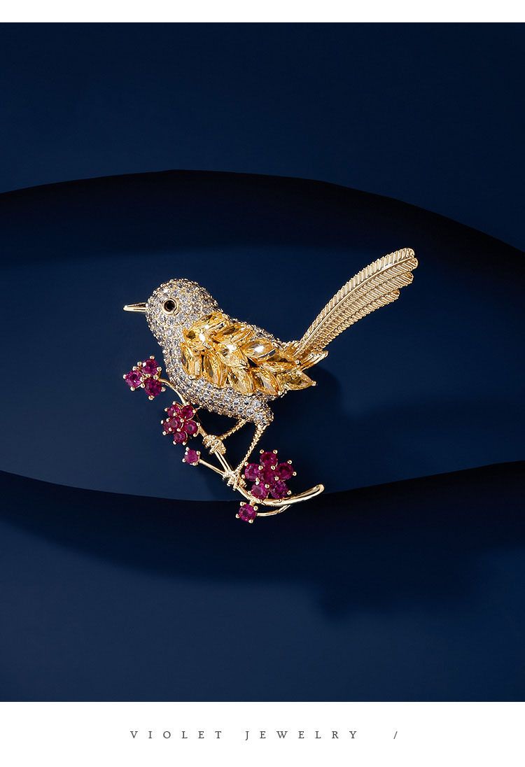 Koreaanse mode vogel broche vrouwen nieuwe dieren corsage high-end diamanten spelden niche ontwerp pak accessoires_voghion.com