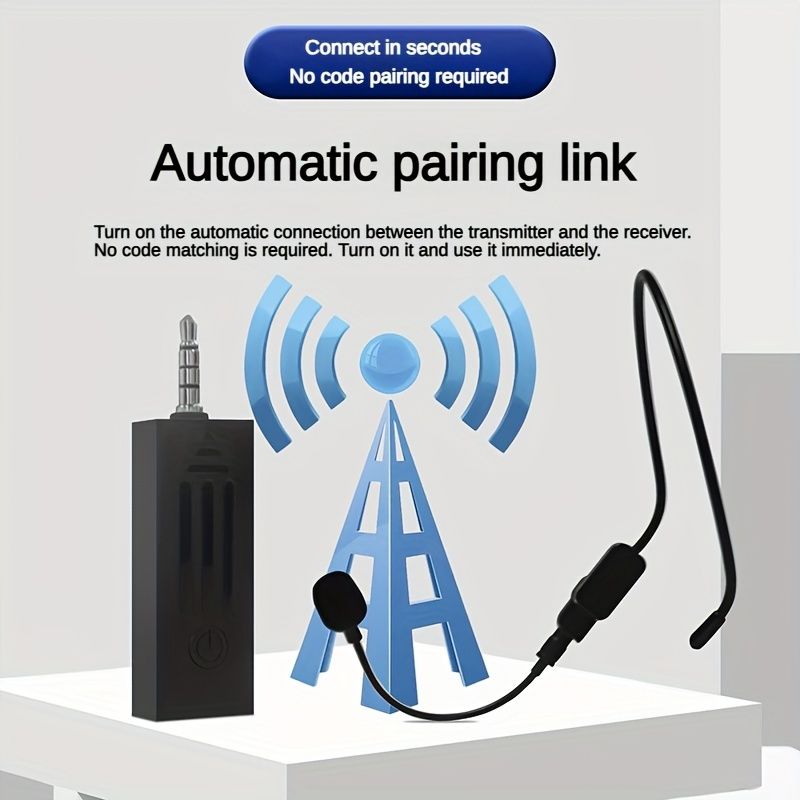 XIAOKOA slušalke 2,4 GHz brezžične ročne 2 v 1 mikrofonu domet 30 m za učni mikrofon_voghion.com