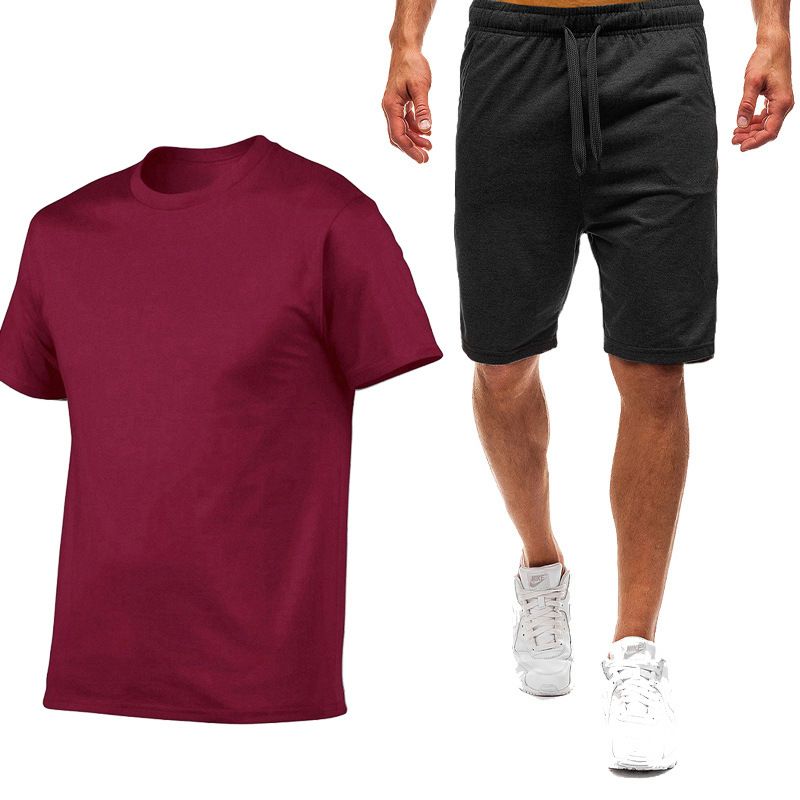 Direkt Liwwerung vun neie Summersport-Casual-T-Shirten fir Männerkleeder, Fitness-Lafshorts a Kuerzärmelkostümer_voghion.com