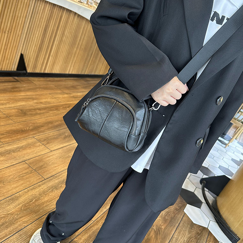 Borsa a tracolla singola versatile a tre strati in pelle morbida stile coreano da donna, piccola, 2025, nuova moda multistrato_voghion.com