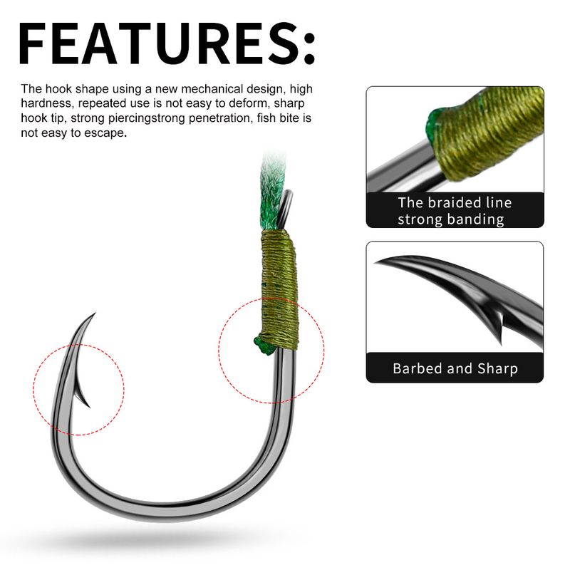 Lure Maruyo Bent Mouth Barbed Sea High Carbon Steel Plate Single Bulk Fishing Hooks_voghion.com