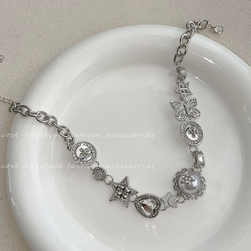 Y2k Stern Halsband Halskette Damen Trend Herbst und Winter 2023 neue Internet Promi Accessoires süße und coole Halskette im Hot Girl Style_voghion.com