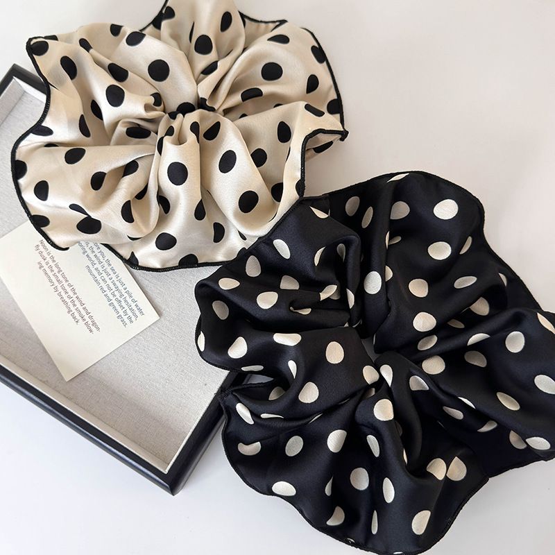 Zarif Polka Dot Klasik Kumaş Halat, Bağırsak Döngü Saç Aksesuarları, Başlıklar, Kadın Çiçek Saç Modelleri_voghion.com