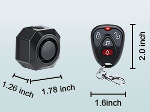 Alarme de vélo rechargeable par USB, alarme de moto max. 110 dB avec télécommande et 7 niveaux de sensibilité, alarme antivol avec capteur de mouvement et vibrations_voghion.com