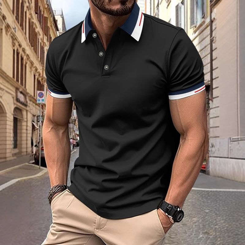 Polo casual da uomo con bottoni, saldi estivi 2025, di qualità imbattibile_voghion.com