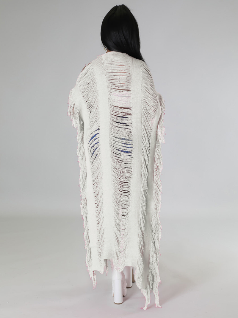 Cardigan creux à la mode pour femmes, veste tricotée avec pompon, automne et hiver_voghion.com