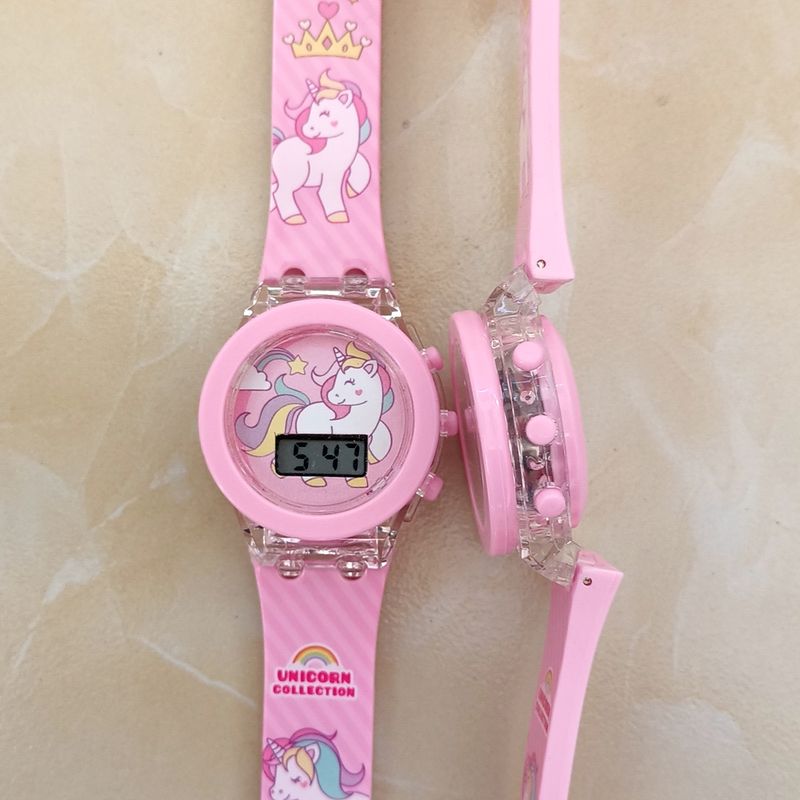 Mädchen Kinder Kinder Cartoon Einhorn Sammlung Digital Elektronische Flash Glow Up Licht Bunte Geburtstag Party Geschenke_voghion.com
