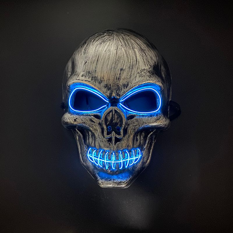 LED Marshmallow Cos Mask For Dance DJ Party Decoration Show Props Masquerade Birthday Party Mask With Gloves Cool Dexoration_voghion.com