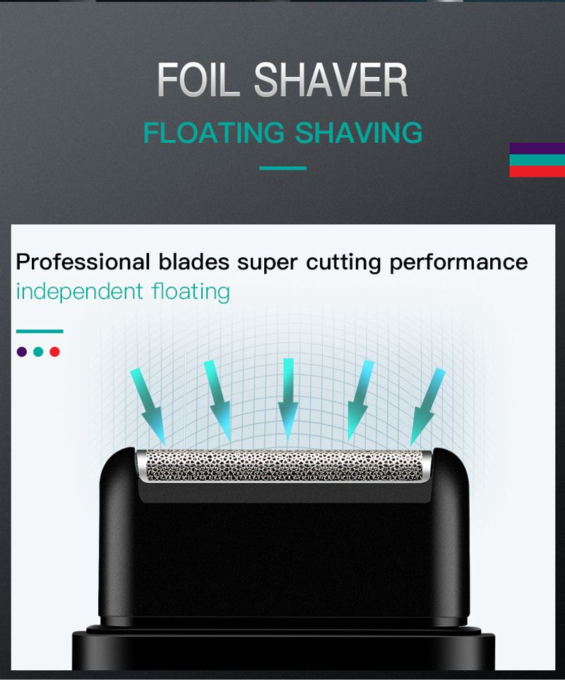 VGR electric professional beard trimmer portable mini reciprocating shaver 2-blade USB charging men's V-390_voghion.com