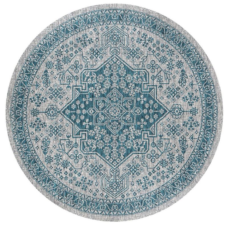 Ethnic Style Round Carpet For Living Room, Large Area Sofa Coffee Table Mat, Homestay Decoration, Easy To Clean_voghion.com