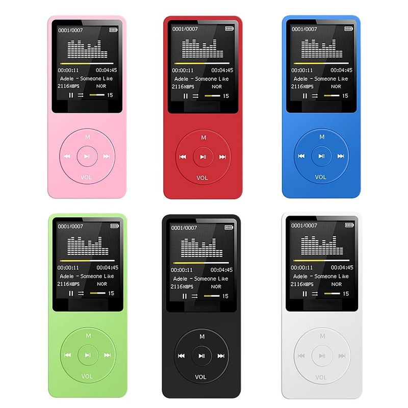 Bluetooth-compatible Music Lossless Portable FM Radio External Ultra-thin Student Sports Walkman MP3 Player Recorder_voghion.com
