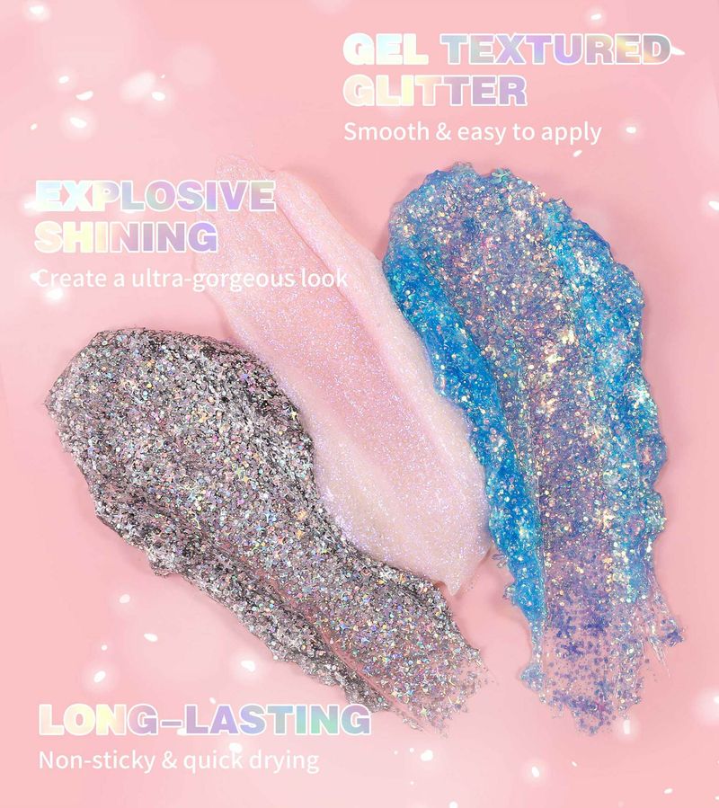 HANDAIYAN Glitter Gel Eyeshadow - Chameleon Shimmer, Sparkle Glitter, Perfect For Club, Stage & Party Makeup, Ins Style_voghion.com