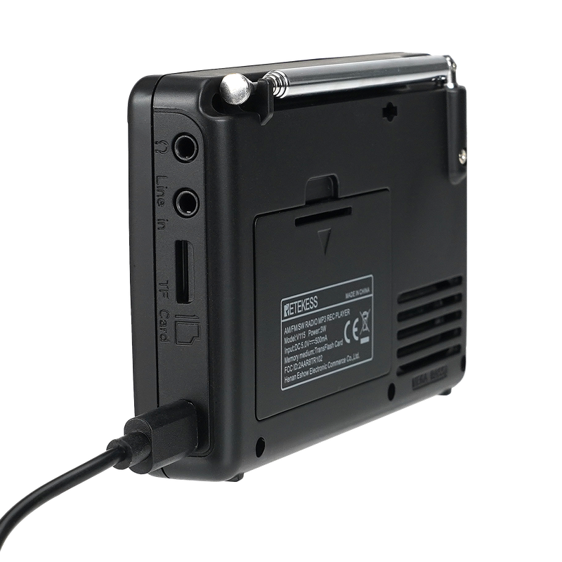 Retekess V115 SW Portable Radios AM FM Rechargeable Shortwave Radio Battery Powered Full Waves USB Recorder For Gift_voghion.com
