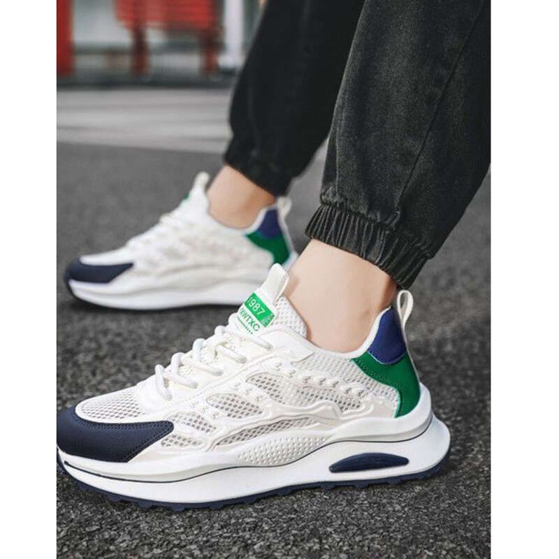 Summer New Multifunctional Thick Bottom Sports Leisure Running Dad Breathable Mesh Men's Small White Shoes_voghion.com