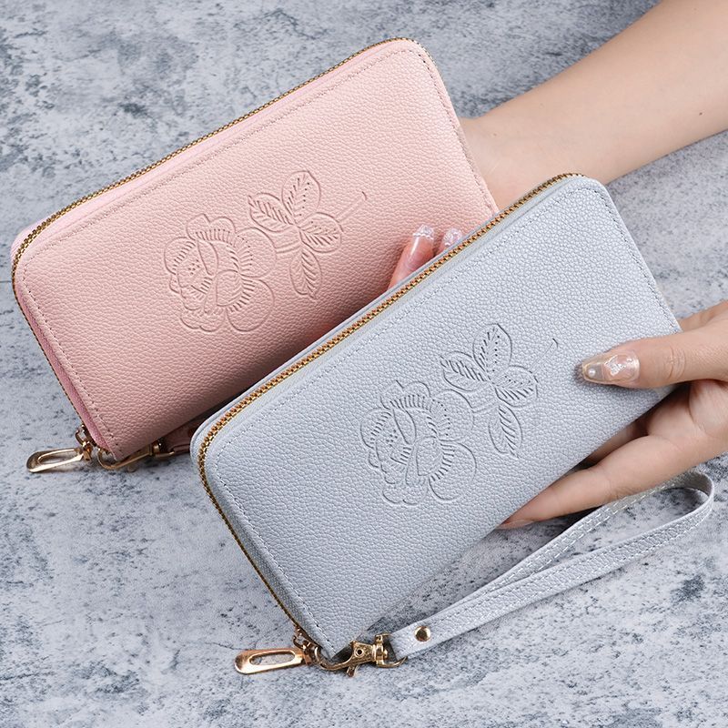 Neue Clutch im koreanischen Stil für Damen mit langem Reißverschluss, multifunktionale, allumfassende Geldbörse mit großer Kapazität_voghion.com